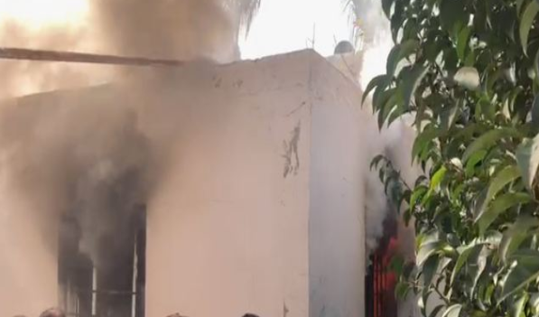 بالفيديو...إخماد حريق بسيط في العاصمة عمان
