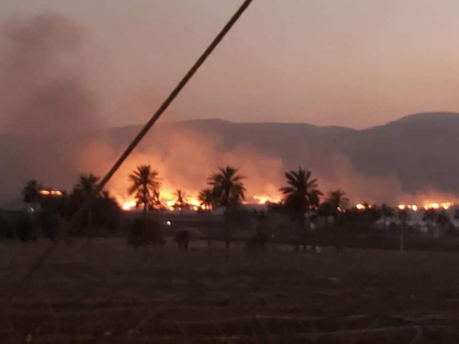 الدفاع المدني يحول دون امتداد حريق من الجانب الاسرائيلي الى الأراضي الأردنية
